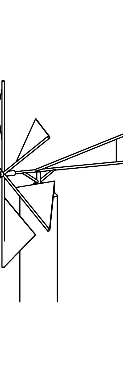 Leichtes Windrad aus V2A