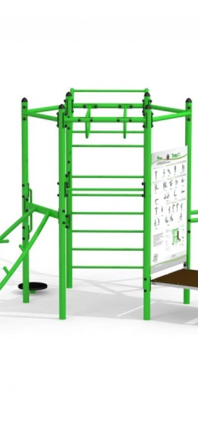 Sechseck-Trainingsset mit Treppe