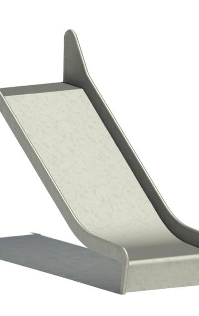 Anbaurutschbahn Edelstahl, ABH 150 cm,Breite 100cm