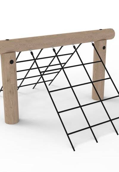 Schaukelgestell mit Kletternetzen