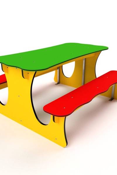 5026S Picknick-Tisch aus HDPE-Platten (wetterfest)
