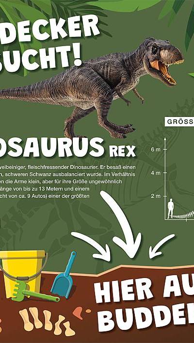 Schild für Dino-Platte T-Rex