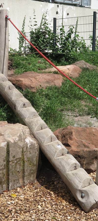 Stammtreppe 3m mit Seilhandlauf