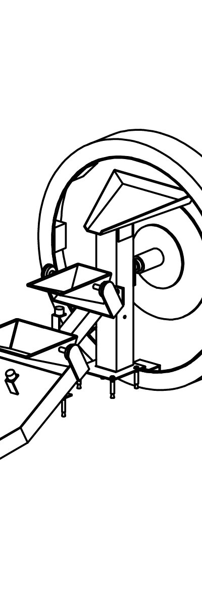 Förderrad mit Kippkästen