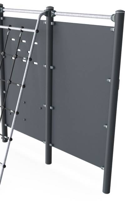 Hinderniswand mit Kletternetz FSW216