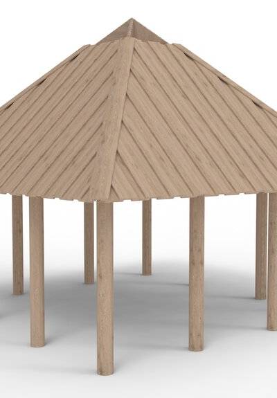 Grillhütte 4,5x4,5 m