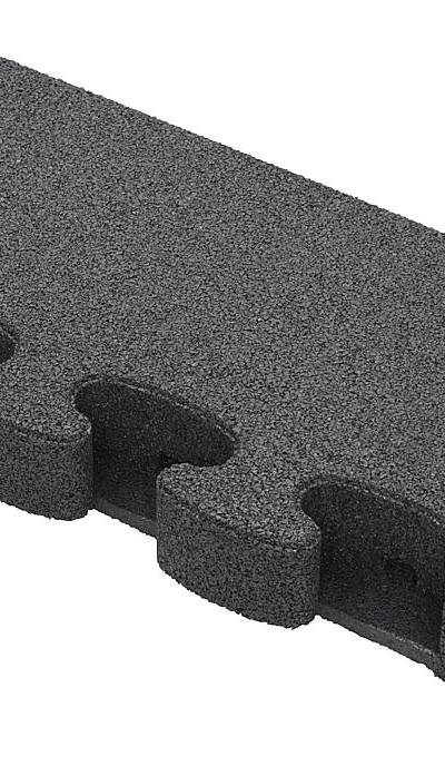 Puzzle Mat 3D Randplatte mit Zwischenelement 80 mm grau