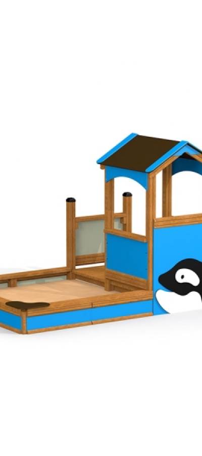 Orca Sandkasten mit Spielhaus