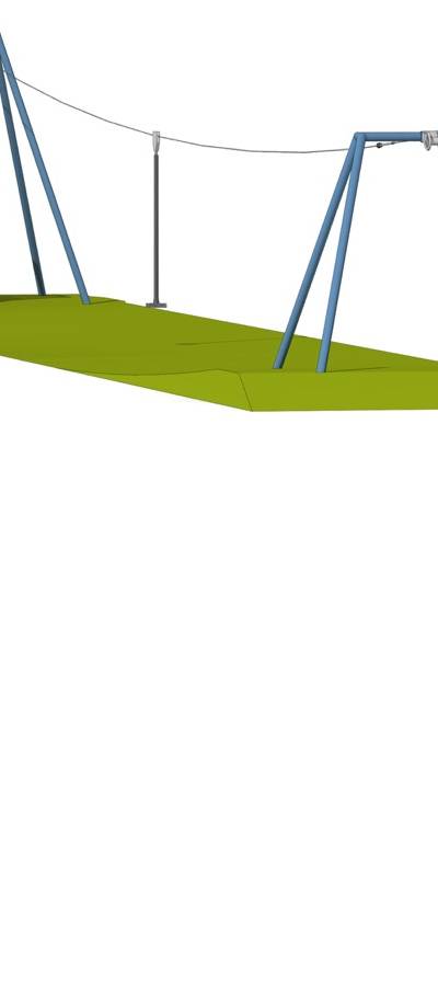 Seilbahn mit Rampe 30m
