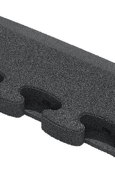 Puzzle Mat 3D Randplatte angeschrägt mit Zwischenelement 60 mm grau