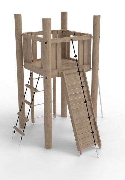 Kletterturm System 4 mit Boden