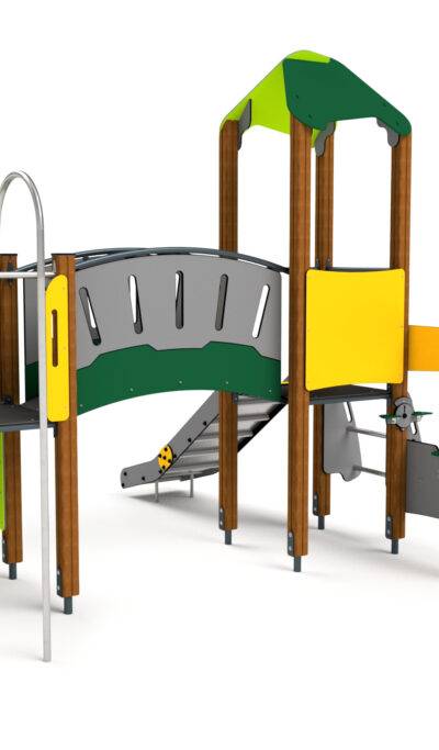10014 Kleiner Kletterturm mit Brücke, Kletterrampe und Rutsche