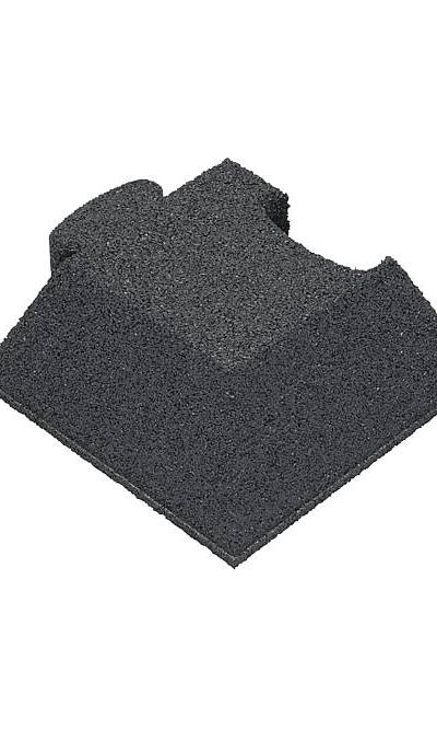 Puzzle Mat 3D Eckplatte angeschrägt 60 mm grau