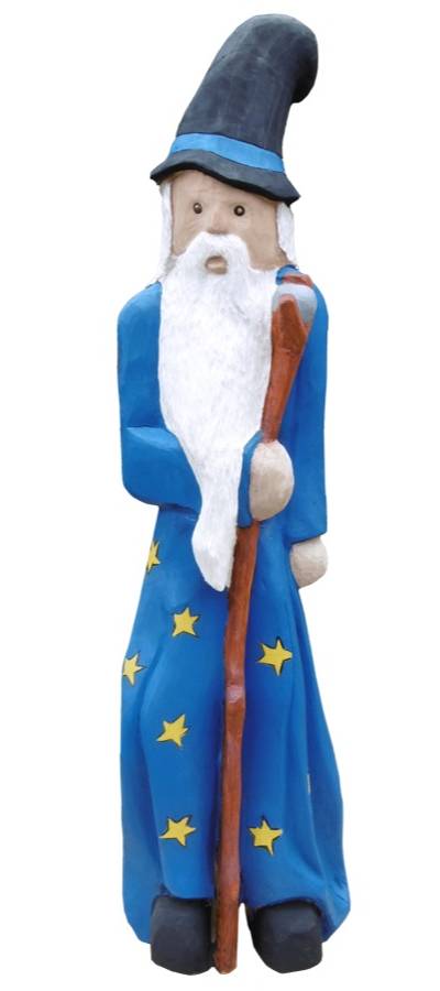 Schnitzfigur Zauberer -