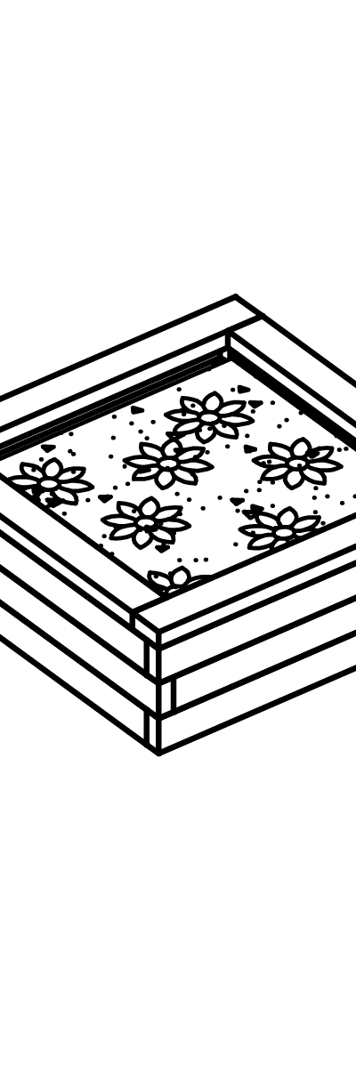 Pflanzkiste niedrig
