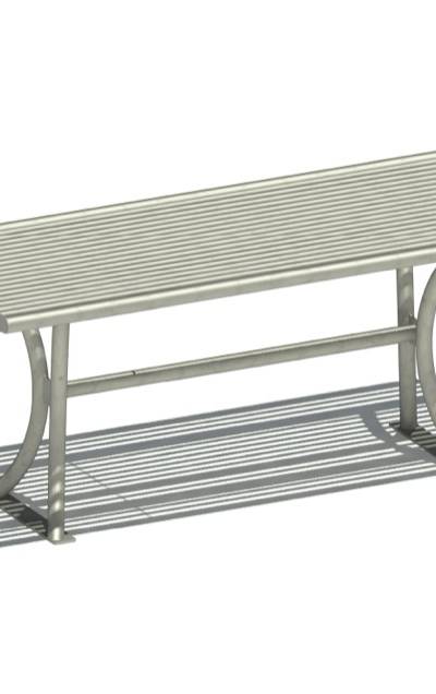 Tisch aus Edelstahlrundrohr 6425