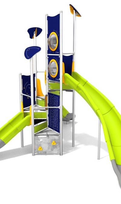 Turm mit Rutschen für Spielplatz
