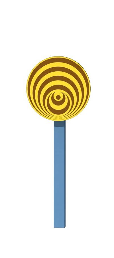 Drehspiel HPL Ø60cm, Kegel, mit 1 Pfosten