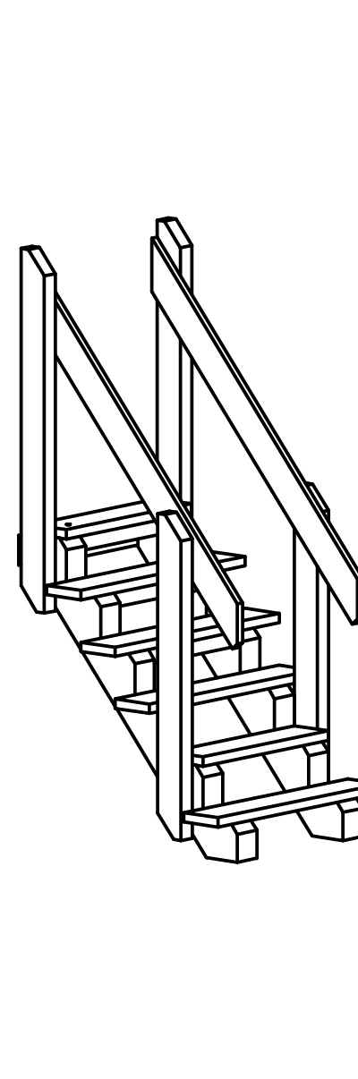 Treppe mit Handläufen