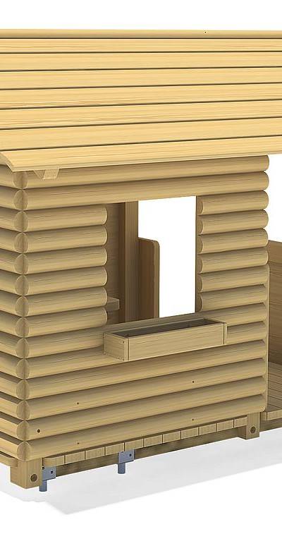 Blockhaus mit Veranda