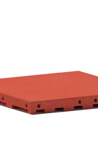 Fallschutzplatte 50 mm, Rot, 500 x 500 mm, FF 150