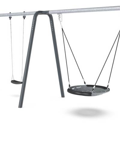 Schaukel-Kombi, Höhe 2,5 m, Schalennest Ø 100 cm KSW92009