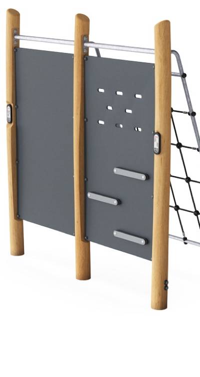 Hinderniswand mit Kletternetz Robinia FRO216