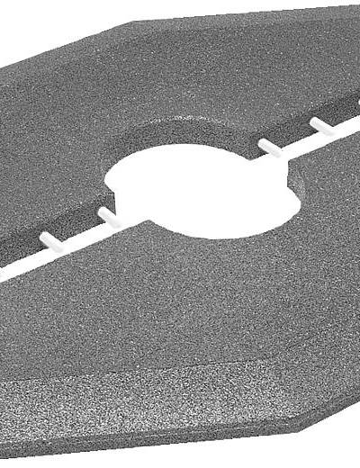 Federwippeinfassung 50 mm grau