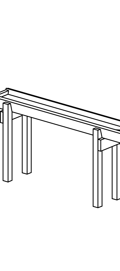 Wasserrinne massiv