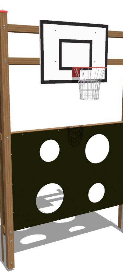 Ballspielwand inkl. Basketballkorb und Netz