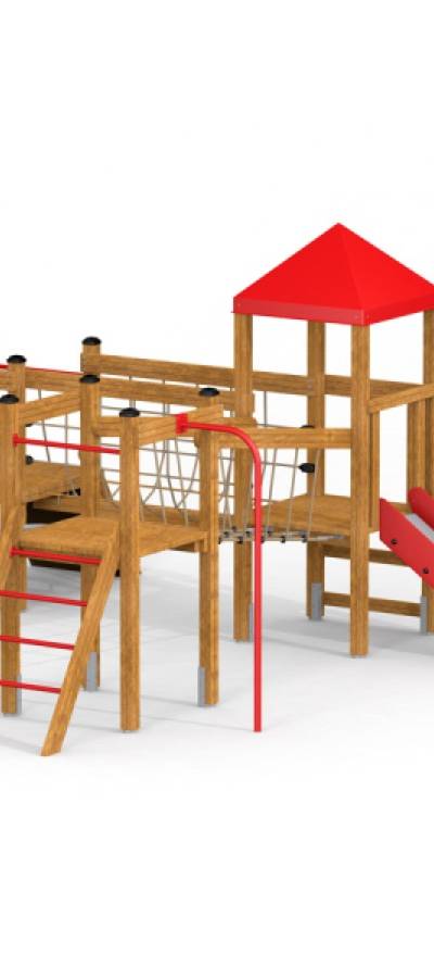 Lemur Spielturm mit Rutsche
