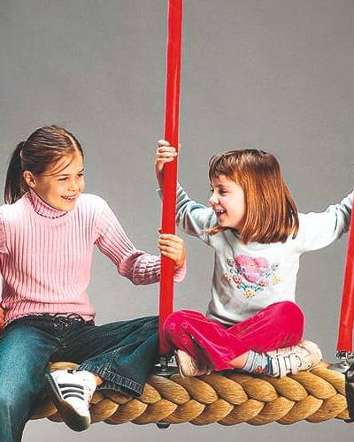 Partner-Schaukel mit Ketten in Edelstahl