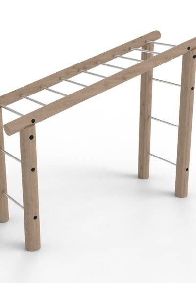 Schaukelgestell mit schräger Hangelstrecke