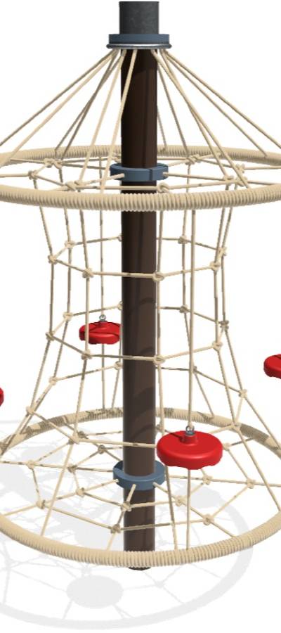 Kletterbaum Apollo Mini, Seile farbig