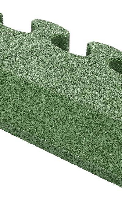Puzzle Mat 3D Randplatte angeschrägt ohne Zwischenelement 80 mm grün