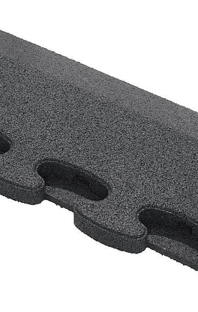 Puzzle Mat 3D Randplatte angeschrägt mit Zwischenelement 45 mm grau