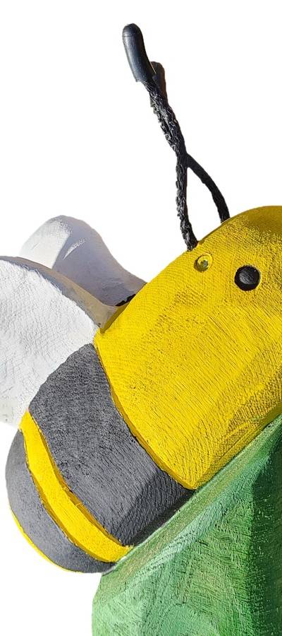 Pfostenkopf/Schnitzfigur Hummel/Biene -