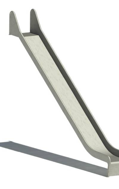 Anbaurutschbahn Edelstahl, ABH 240 cm,Breite 50 cm