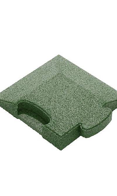 Puzzle Mat 3D Eckplatte angeschrägt 45 mm grün