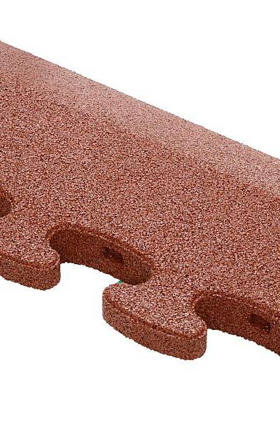 Puzzle Mat 3D Randplatte angeschrägt ohne Zwischenelement 45 mm rotbraun
