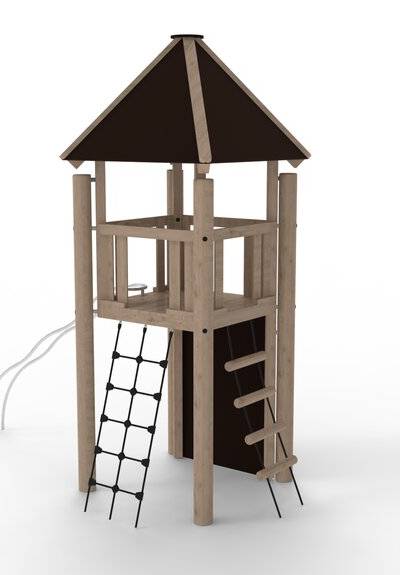 Kletterturm System 4 mit Boden und Dach