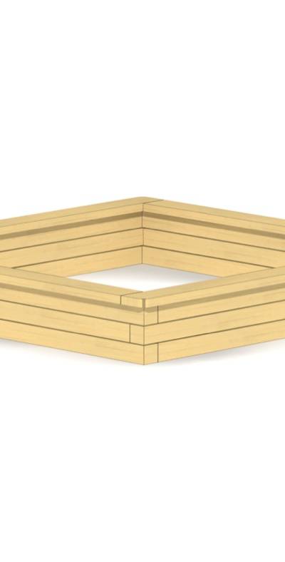 Sandkasten 3-lagig, 2x2m