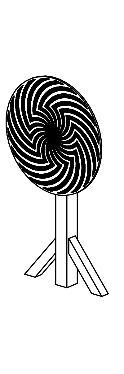 Rotierende Scheibe: Spirale 2