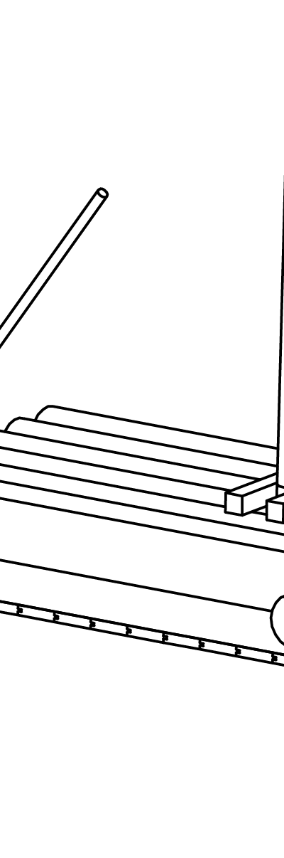 Floß mit Stakstange