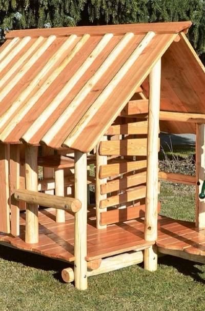 Spielhaus Waldhütte mit Deluxe-Pumpe