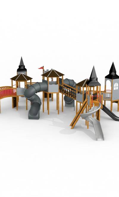 Zitadelle Spielplatz mit Spieltürme und Spiralrutschen