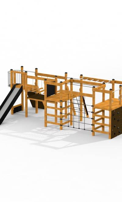 Spiel Ecke Klettergerüst mit Rutsche