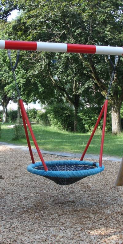 Nestkorbschaukel LH250cm, Querrohr Stahl verzinkt und pulverbeschichtet