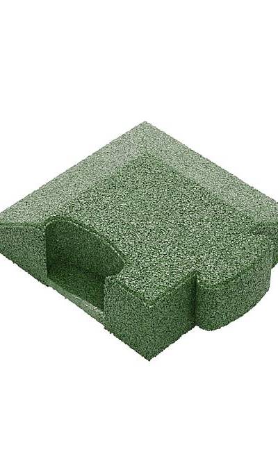 Puzzle Mat 3D Eckplatte angeschrägt 80 mm grün