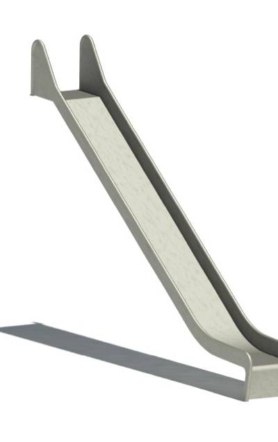 Anbaurutschbahn Edelstahl, ABH 220 cm,Breite 50 cm